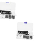 Two sets of open Eyeglass Repair Tools Kit With Screws Nose Pads And Tiny Screwdriver For Quick Glasses Fix On The Go