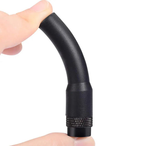 Two Pack Omni Directional Dual Band Ham Radio Antenna For VHF UHF 136 To 174 And 400 To 470 MHz With SMA Male Connectors being bent