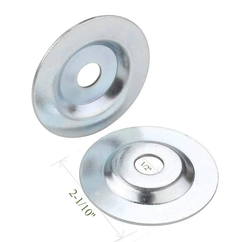 Heavy Duty Bench Grinder Arbor Washers And Flanges Set Built Tough For Half And Five Eighth Inch Shafts, 2-1/10 inch steel washers.