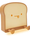 Cool Toast Bread LED Night Light With Rechargeable Battery Portable Bedside Lamp For Bedroom Decor Dual Or Single Sided Warm White Glow Perfect Gift For Teens Tweens Girls Boys Women Christmas Idea featuring playful design with legs