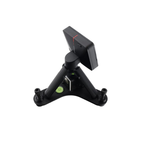 Game Changer Alignment And Leveling Stand Built From Solid Injection Molded Nylon featuring a handheld laser and oversized level.