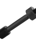 Pro Grade Hydraulic Tie Rod Lock Cap And Punch Driver Set component, black metal rod with threading, for metal sheet punching and conduit cutting.