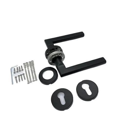 Matte Black Round Tube Door Handle Made From Stainless Steel Interior Hardware For Doors And Cabinets Easy Install Smooth Operation