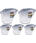 Pelican Liner 1 Qt Paint Pail Liner, 5 Pack, Must-Have Pro-Grade Durable Polypropylene, clear view of five stackable liners