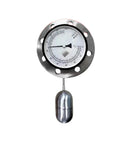 Heavy Duty Mechanical Water Level Gauge Rock Solid Dial Pointer Float Indicator Stainless Steel Frame showing fluid level measurement