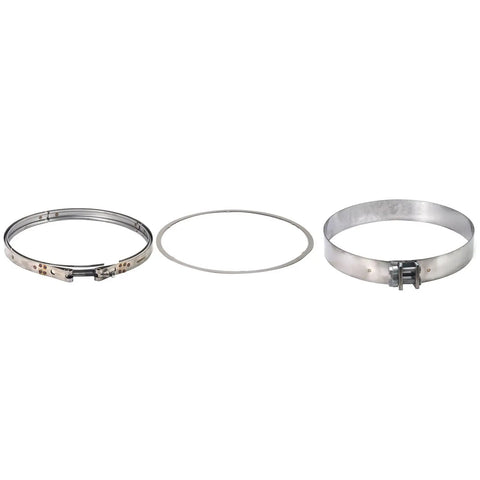 Built Tough DPF Filter Exhaust Pipe V Band Clamp And Gasket Replacement Set For Detroit Diesel Engine Heavy Duty Steel Straight Swap No Sweat Fix