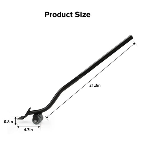 Heavy Furniture Lifter Kit with Four Height Adjustable Jacks and 1000 Lbs Capacity showing lever size and measurements