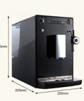 Smart Coffee Machine With Built In Burr Grinder And Milk Frother, 15 Bar Espresso Maker For Home Use, black silver side view