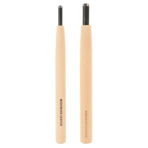 Two chisels from Walnut Beesplate Woodworking Kit With Two Types Of Chisels Includes Sandpaper Sesame Oil Cotton Bag And Four Dishes