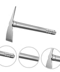 Stainless Steel Garden Hoe Tool With Ergonomic Handle For Quick Weeding And Digging In Vegetable Gardens, side view