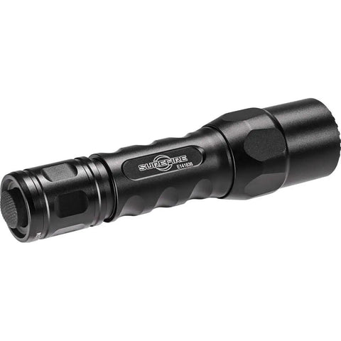 Dual Output LED Flashlight With Regulated 600 Lumen High And 15 Lumen Low Modes, black anodized aluminum body, tail cap switch