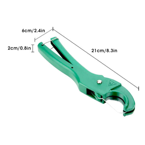 Heavy Duty Aluminum Alloy PVC Pipe Cutter Ratchet Hand Tool For PVC PP PU PE Materials with size dimensions