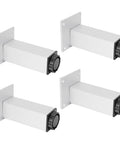 Beefy Adjustable Square Furniture Legs Set of 4 Aluminum Alloy Cabinet Feet 120mm Oxidized Color shown in a grid layout