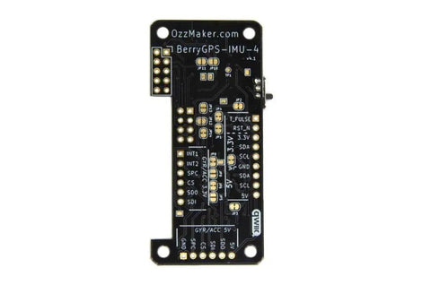GPS And 10DOF IMU Sensor For Raspberry Pi With Internal Antenna 6666 Hz Readout Includes Accelerometer Gyroscope Magnetometer And Barometric Altitude For All Raspberry Pi Models Including Pico black PCB front view