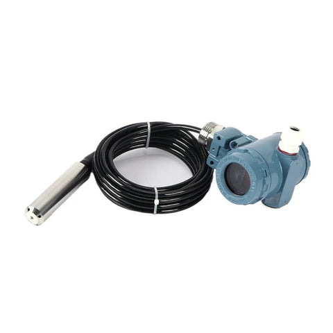 Pro Grade Submersible Level And Pressure Transmitter With LED Display And 0 To 5V Analog Output For Real Time Water Level Monitoring Industrial Pressure Sensor And Display Controller, showing coiled cable and sensor unit