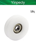 Round Groove White Nylon Pulley Wheel With 608Z Bearing For 4.8mm Rope 8x50x12mm Easy Pull Slick Low Noise Motion For Slide Gates Drawers Gym Equipment, 1Pc