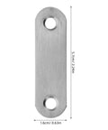100 Pack Flat Plate Straight Bracket Black Metal Corner Brace 2 Hole Mending Repair Plate For Furniture Cabinets Shelves