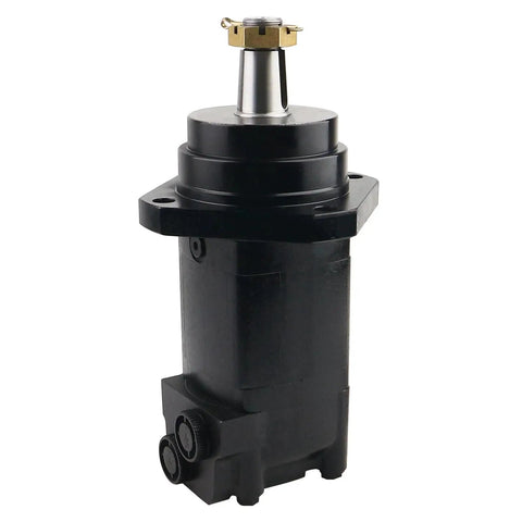 Heavy Duty Drop Dead Built Hydraulic Drive Motor For Bobcat Mt52 Mt55 Mt85 Loader angled view, black metal construction, direct factory fit.