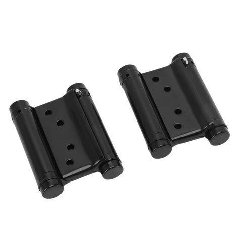 Double Action Spring Hinge Set Auto Close Two Way Door Hinge for Cabinets Wardrobes and Gates Stainless Steel Plated