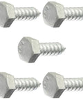 Beefy Heavy Duty Lag Bolts Set Quarter Inch By Five And One Half Inch Hot Dipped Galvanized A307 Alloy Steel
