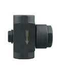 Side view of Disc Trap And Thermal Power Trap For Steam Lines Built Tough For Real World Job Sites; heavy-duty carbon steel, black finish.