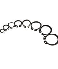 200 Pcs C Clip Washers And Snap Rings Kit With Internal And External Retaining Circlips In M6 Through M20 Sizes Carbon Steel Durable Set