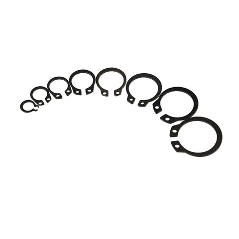 200 Pcs C Clip Washers And Snap Rings Kit With Internal And External Retaining Circlips In M6 Through M20 Sizes Carbon Steel Durable Set