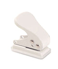Side view of Quarter-Inch Single Hole Puncher for card making with 6mm round hole, metal body, 10 sheets capacity.