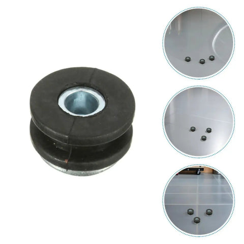 Motorcycle Grommet Kit Two Sets Rubber And Metal Anti Vibration Buffers For Smoother Ride And Superior Shock Absorption Wide Model Compatibility For Long Distance Journeys And Everyday Riding, black rubber and metal grommet close-up