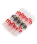 Check Out These 10 PC Red 3mm Heat Shrink Solder Terminals For Tinned Copper Electrical Butt Splices Wire Connectors Perfect Wiring Fix Kit, red solder terminals stacked