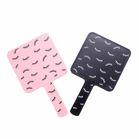 Pink Mini Handheld Lash Mirror For Eyelash Extensions Anti Fog Beauty Mirror Ideal For Lash Application And Inspection