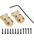 Brass Diff Cover Set For 1 24 Scale RC Crawler Front And Rear Axles with screws and installation tool