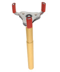 Dead Simple Fire Alarm Removal Tool With Long Extendable Pole for ceiling smoke sensor detachment, showcasing the claw grip and golden pole.