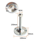 4 Pack Adjustable Threaded Leveling Feet With 100mm Base, Tough As Nails Swivel Levelers For Tables, Chairs, Desks, Shelves And Industrial Equipment, Carbon Steel Construction, Easy Install And Smooth Height Adjustments, M24 threaded foot, 250mm stem