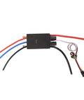 Brushless ESC 70A Waterproof With Built In BEC for RC Boats and Airships, aluminum alloy case, multiple wires visible