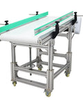 PU Inclined Wall Conveyor Belt 48 Inch Long By 20 Inch Wide Aluminum Industrial Transport Conveyor Machine 110V Heavy Duty Built