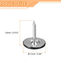 Top Shelf Decorative Upholstery Tack Nails Featuring A Sleek Black Carbon Steel Build Engineered To Give Drab Couches A Serious Glow Up Arrives As A Bulletproof 150 Piece Kit For Lazy Sunday Renovations, 11mm head, 13mm shaft, detailed size illustration.