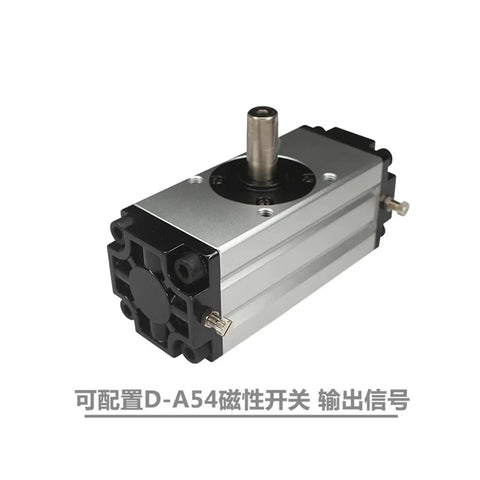 Heavy Duty Rotary Actuator Pneumatic Cylinder With Rack And Pinion Gear For Spot On Angle Control Solid Build Air Actuator in silver and black.