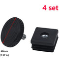 Level Out Your Workspace Essentials With These Adjustable Leveling Feet, Featuring 30X30MM Square Tube Insert Caps, Rock Solid M8 Threads Keep Everything Locked Down, Durable Plastic Metal Pair – 40mm leveling feet set.