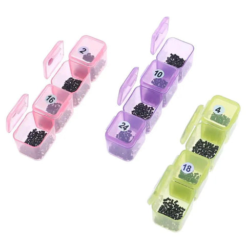 Ultimate 2800-Piece SMD SOT-23 Component Kit With 28-Value Types Including neatly organized in pink, purple, and green boxes