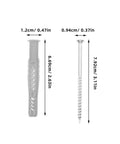20 Pack Drywall Anchor Kit For Hollow Walls With Plugs And Screws, Easy Install Expansion Anchors For Plasterboard, Secure Hold For DIY Projects And Home Improvement, gray anchor and screw sizes