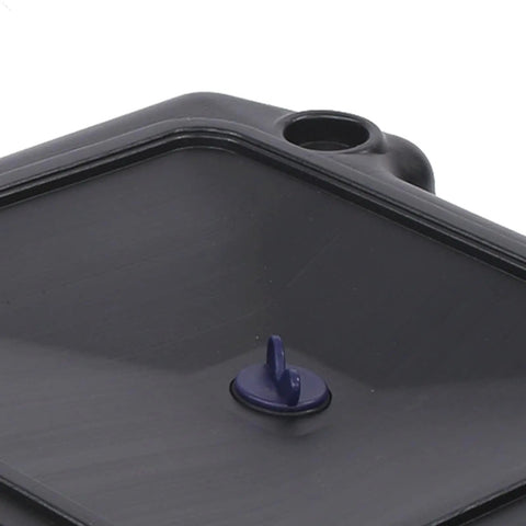 Close-up of the spout on the Get This Pro 8L Low Profile Oil Drain Pan For Car And Motorcycle Service.