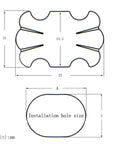 Technical diagram showing dimensions of tuning peg button for Upgrade Your Folk Guitar Game With These Awesome 6 Piece Tuning Peg Buttons That Make Changing Strings So Easy And Fun For Any Electric Or Classical Player.