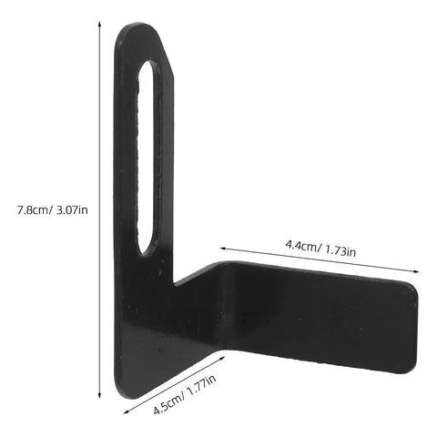 Rock Solid 2 Piece Adjustable Bench Grinder Tool Rest Bracket For Multiple Angles Metal Trimming And Workshop Sharpening With No Hassle Heavy Duty Steel Mount, 3.07in tall, 1.73in wide.
