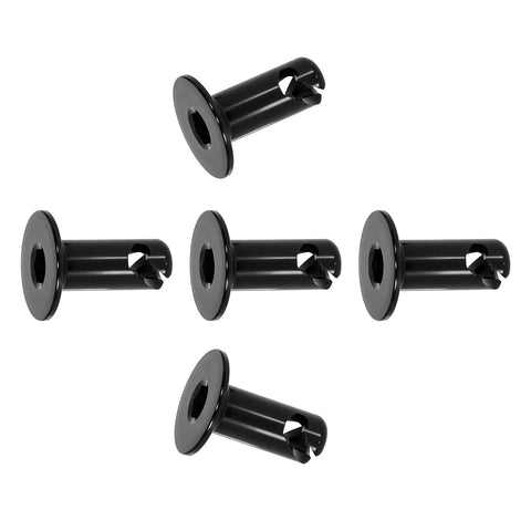 Rock Solid Badass 7075 Aluminum Dzus Fasteners 5/16 Inch Flush Allen Head buttons in black, heavy duty, for automotive use.