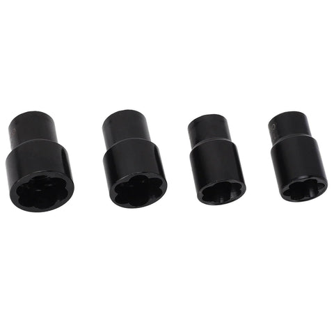 5 Piece Twist Socket Set With Beefy Locking Wheel Nut Remover, Half Inch Drive Includes 17mm 19mm 21mm 22mm Sockets