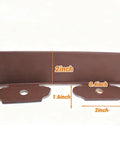Close-up of 66 Feet Brown Lawn Edging Kit With 120 Spikes For Landscape And Garden Borders, showing dimensions of 2 inch height.
