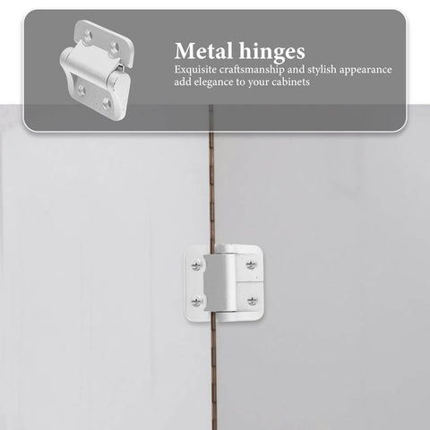 Torque Cabinet Door Hinge 1.8Nm Zinc Alloy Residential Replacement Hinge for Kitchen Cabinets, mounted on white door.