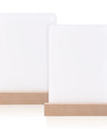 2 Pack 5x7 Sublimation LED Acrylic Photo Frames Night Lights Heart Shape With Warm Color Light And Wood Stand Blank Frames