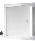 Built Like A Tank 12 By 12 Inch 304 Stainless Steel Access Panel With Secure Lock And Keys for plumbing, drywall and HVAC use.